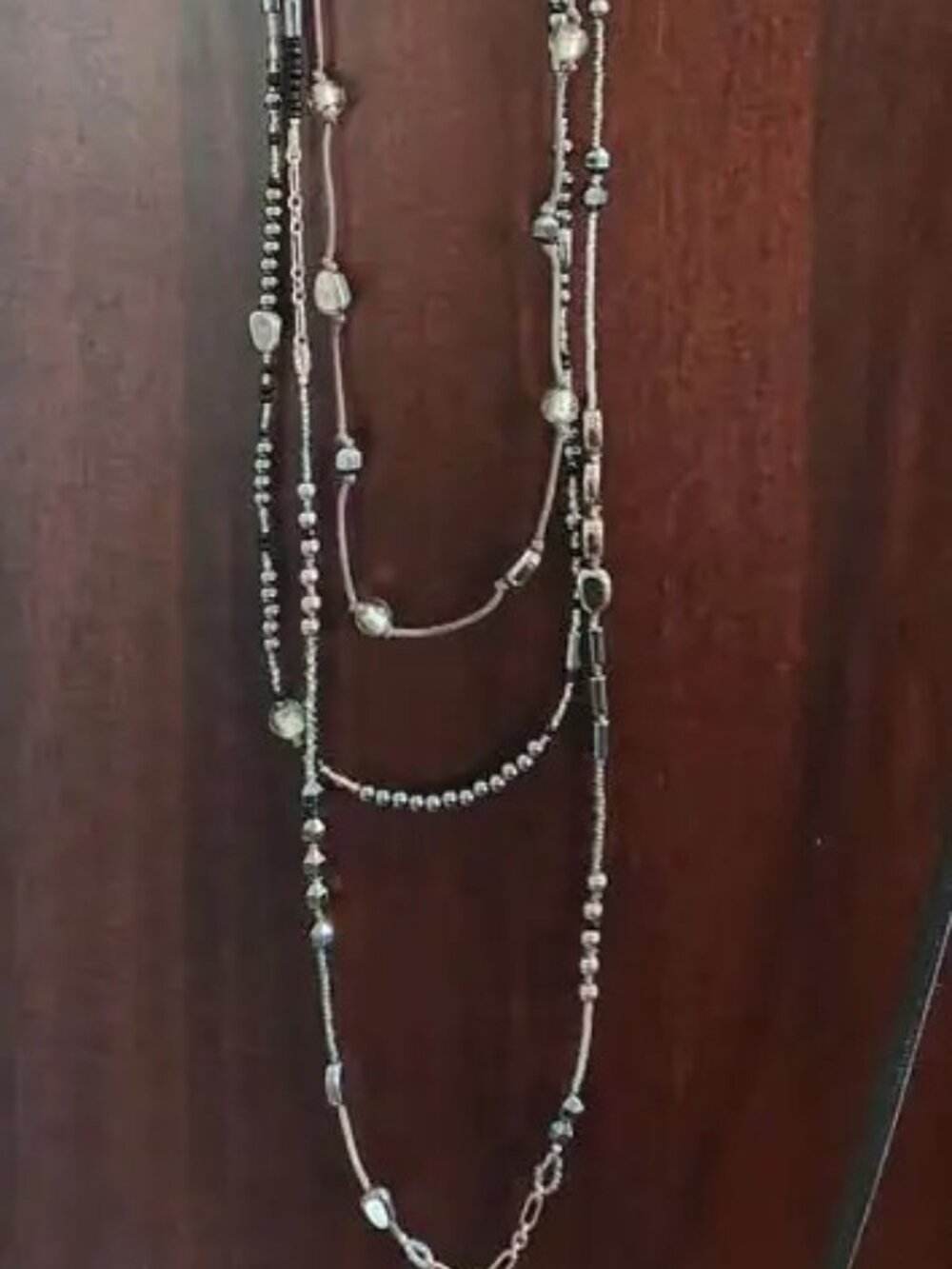 View Silpada .925 sterling silver Multi strand Hematite Seed Chain Silpada .925